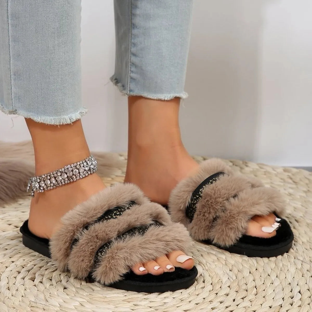 Trendsi Open Toe Platform Slippers
