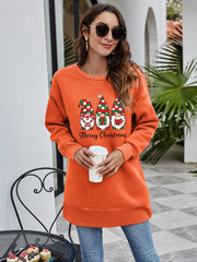 Trendsi Orange-Red / S MERRY CHRISTMAS Graphic Sweatshirt