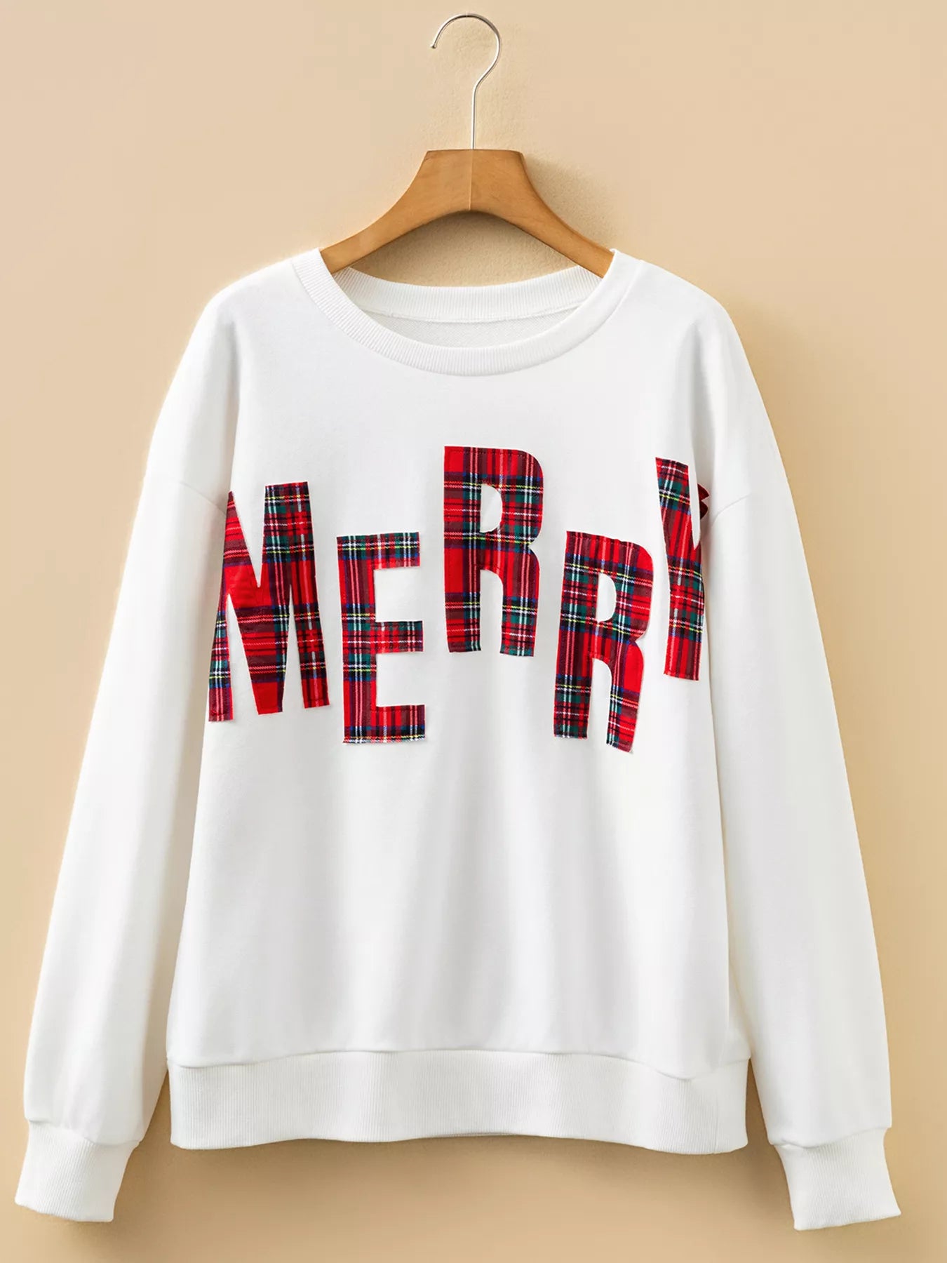 Trendsi Plaid MERRY Christmas Vacation Sweatshirt
