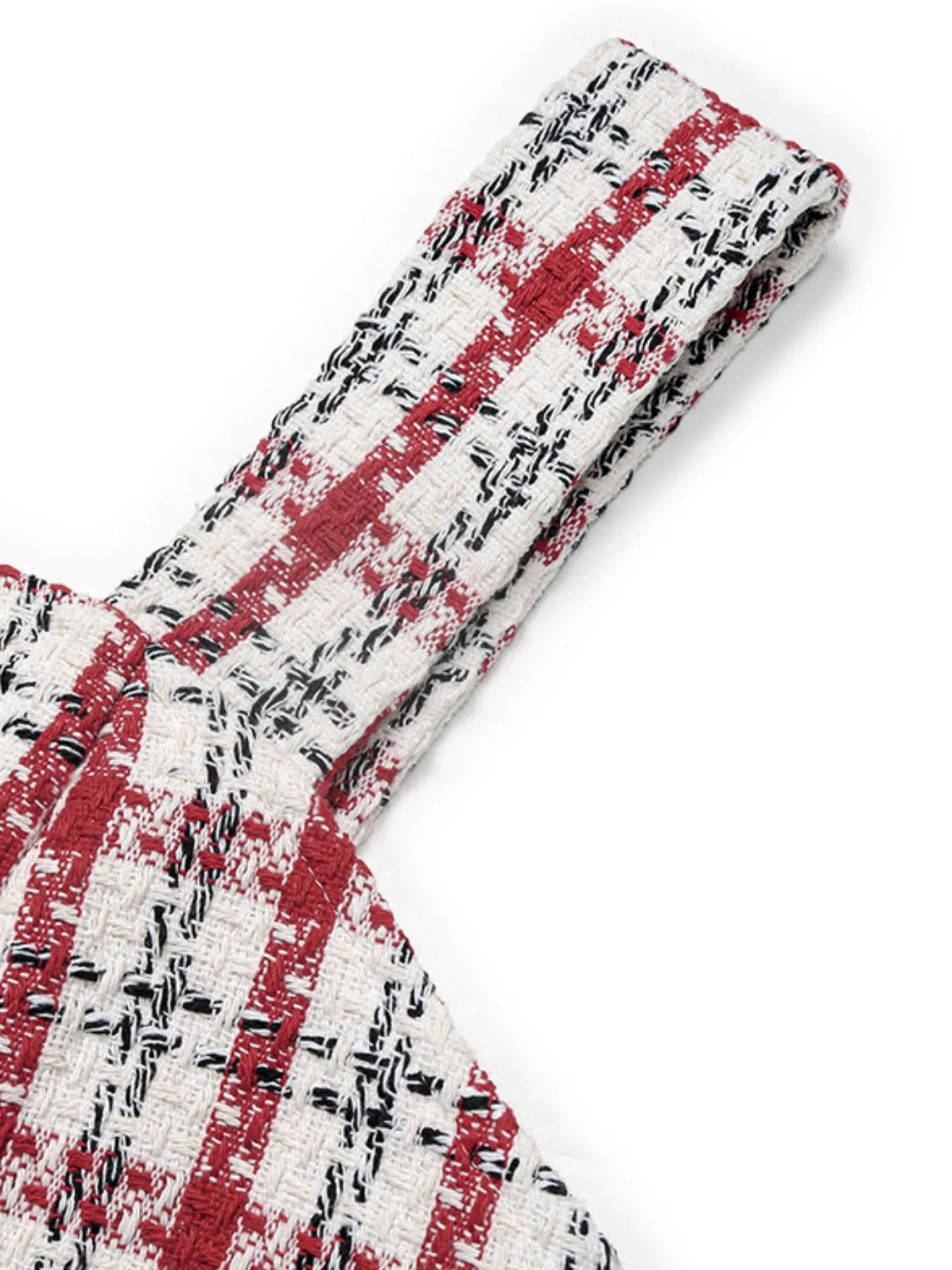 Trendsi Plaid Tweed Square Neck Mini Dress