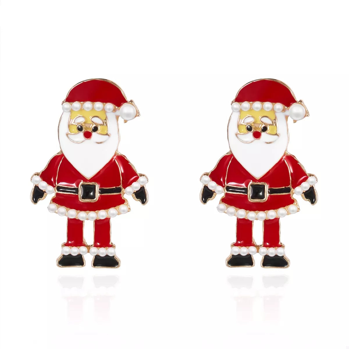 Trendsi Red / One Size Christmas Santa Claus Stud Earrings