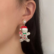Trendsi Red / onesize Christmas Gingerbread Man Dangle Earrings