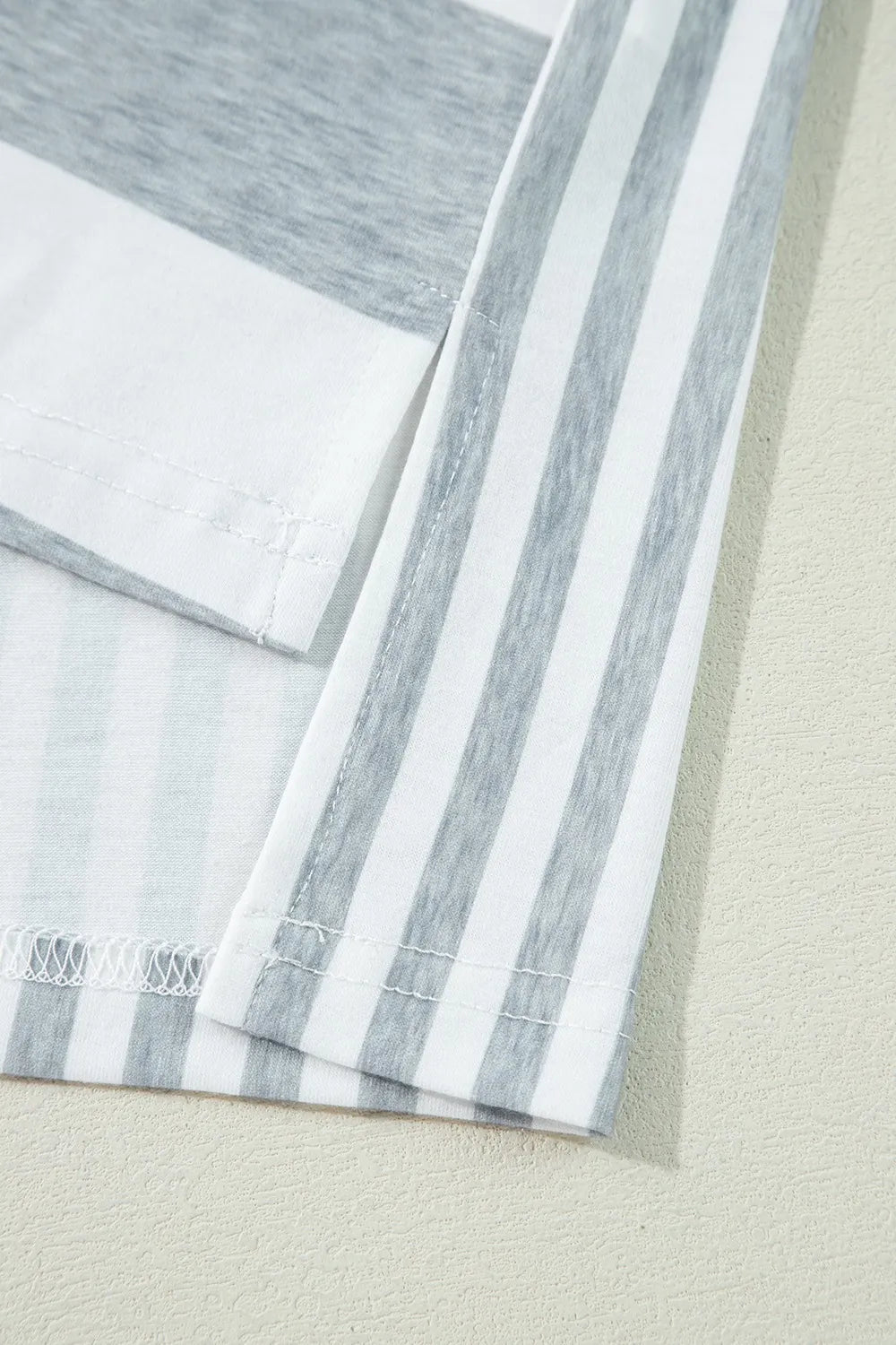 Trendsi Stripe Mixed Short Sleeve Shift Mini Tee Dress