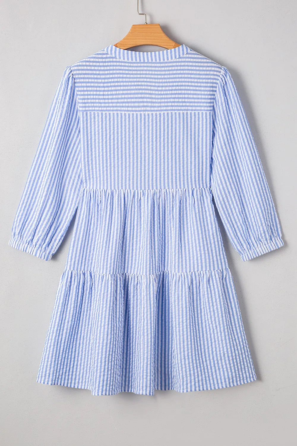 Trendsi Stripe Tiered Shift Dress with Pockets