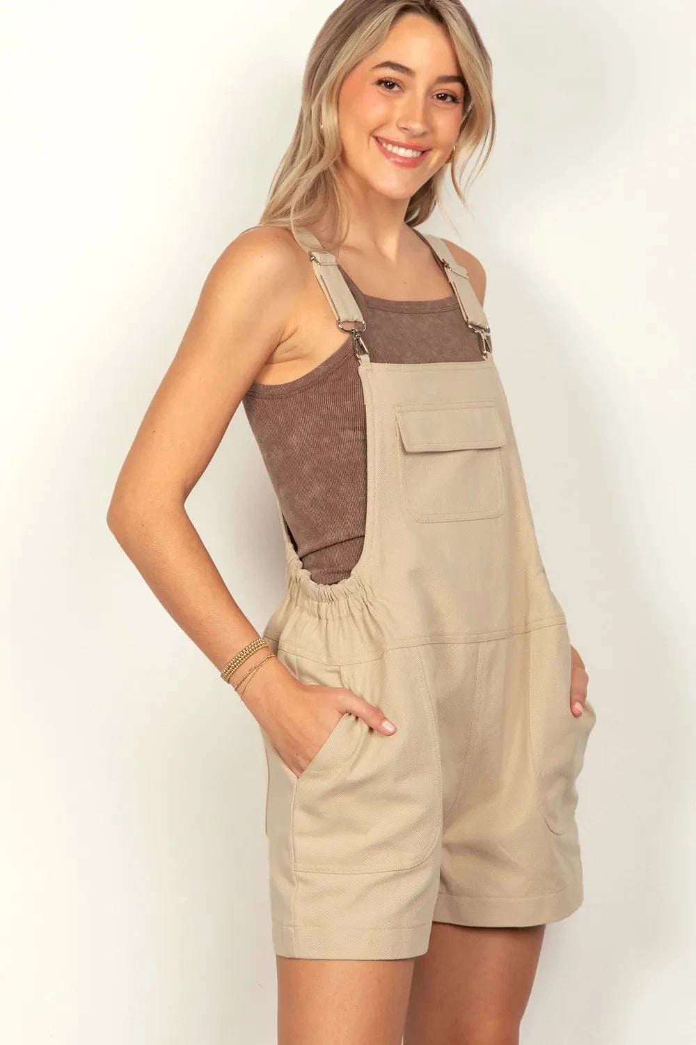 Very J Jumpsuits & Rompers VERY J Adjustable Suspender Overalls with Pockets