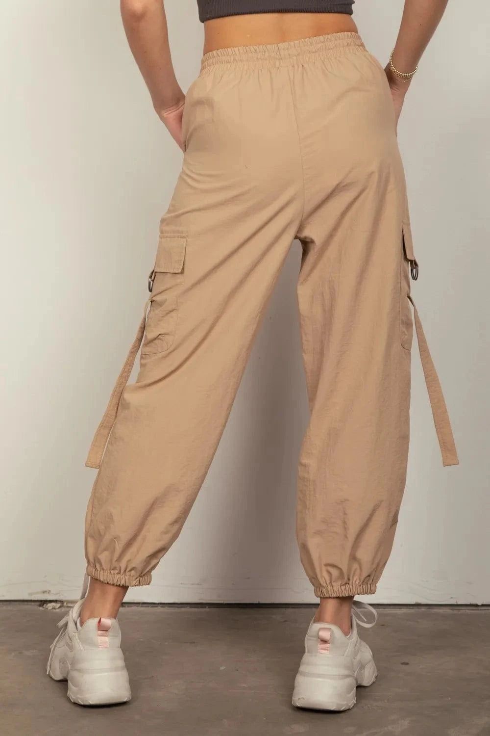 Very J VERY J Elastic Waist Woven Cargo Pants