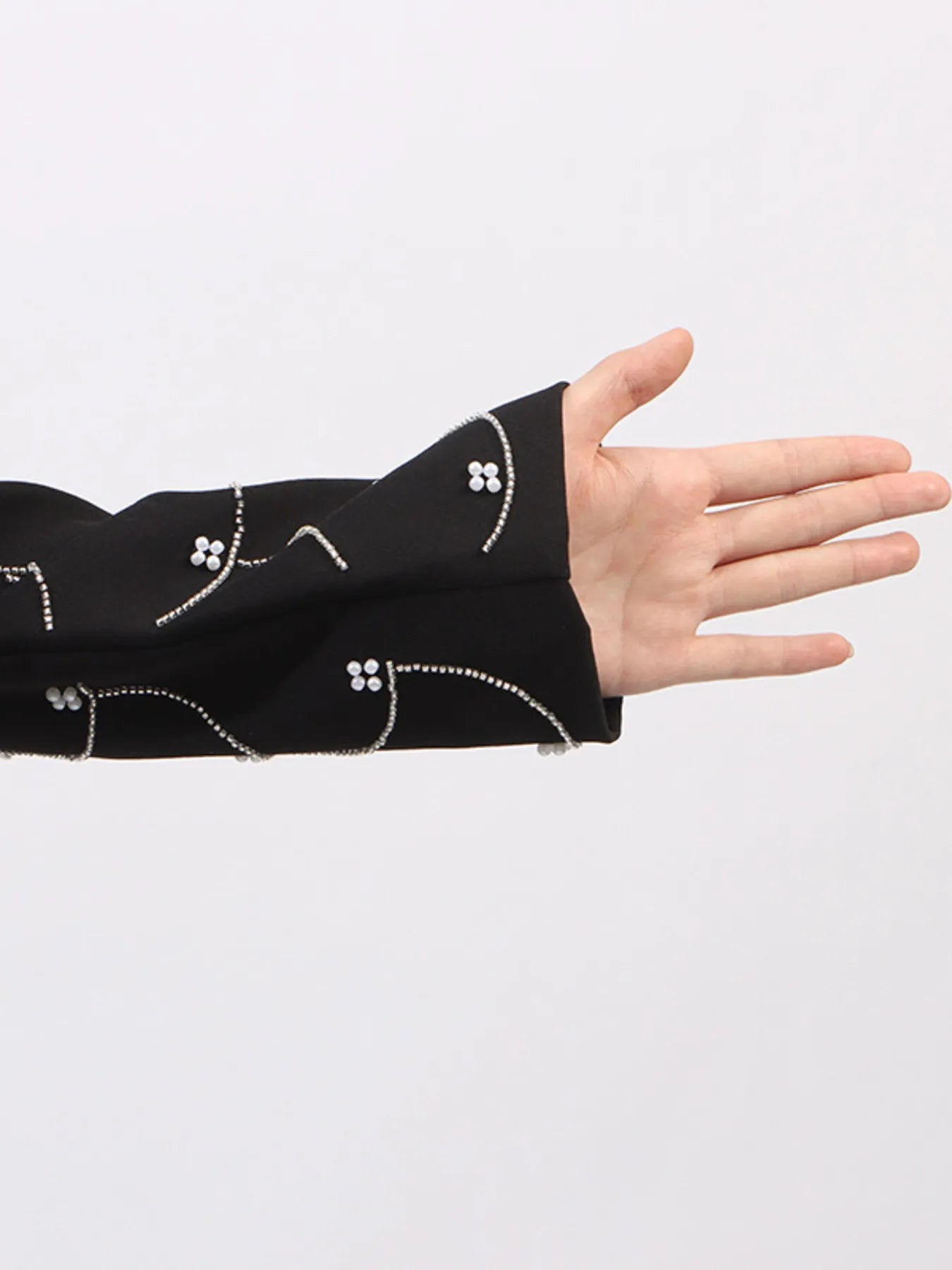 Vibrant Blazers Pearl Detail Long Sleeve Blazer