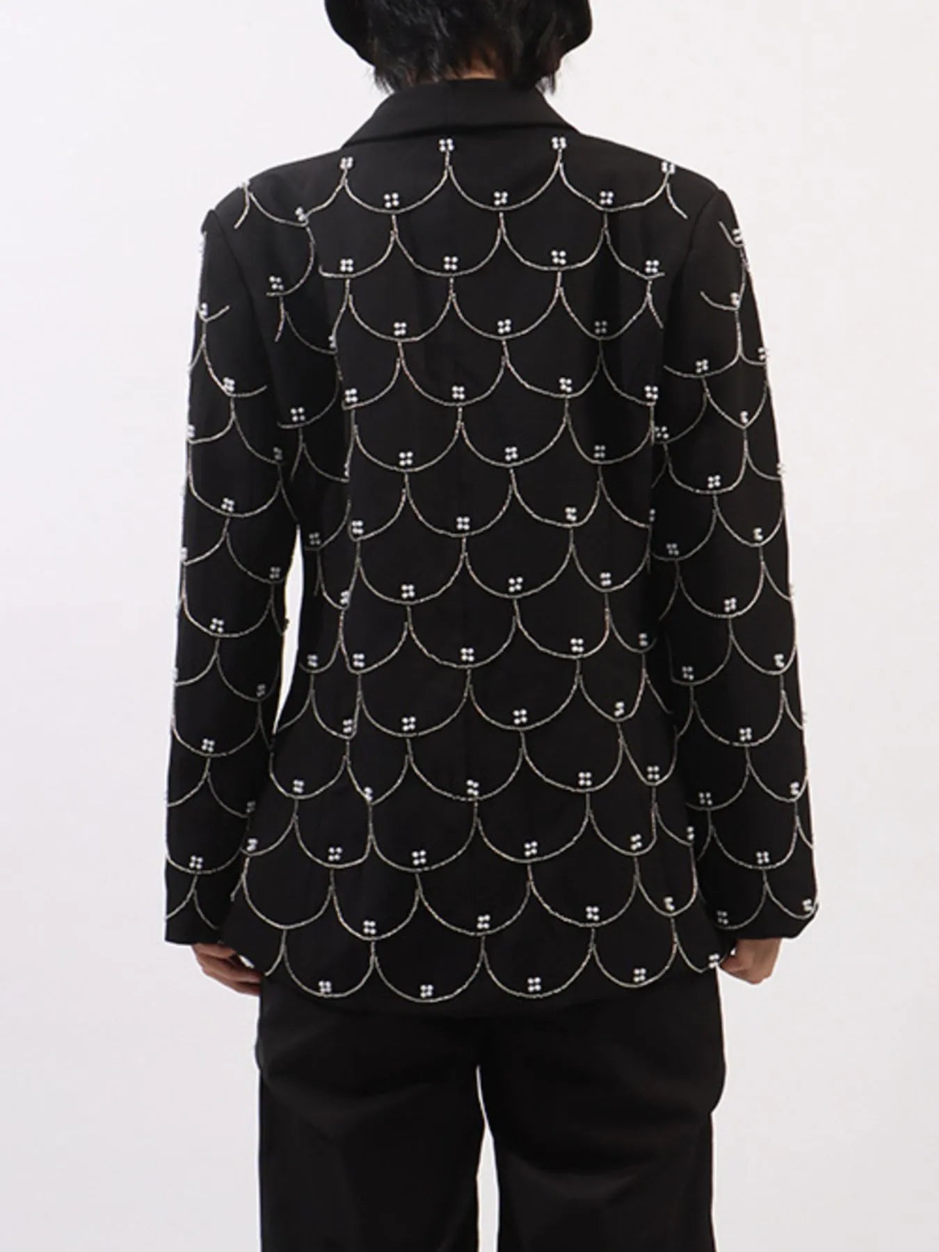 Vibrant Blazers Pearl Detail Long Sleeve Blazer