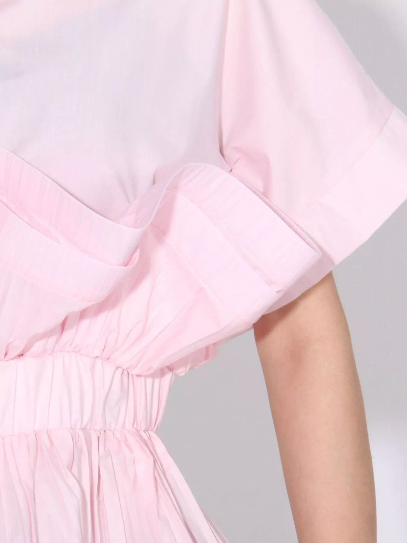 Vibrant Ruffle Peplum Button-Down Shirt