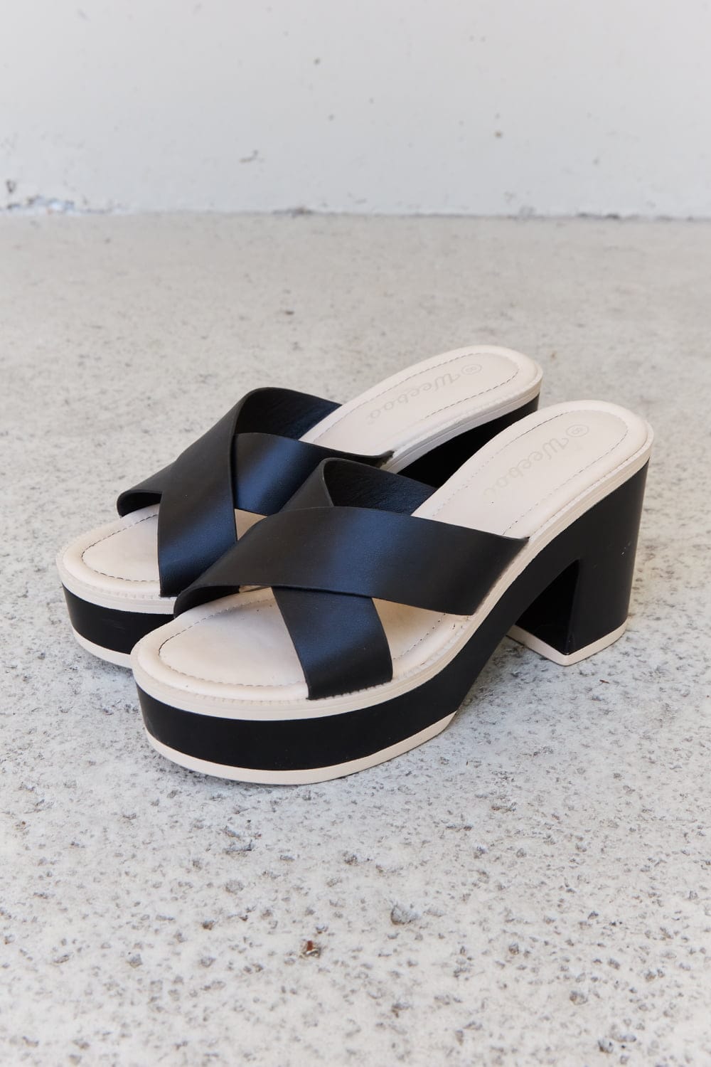 Weeboo Weeboo Cherish The Moments Contrast Platform Sandals in Black