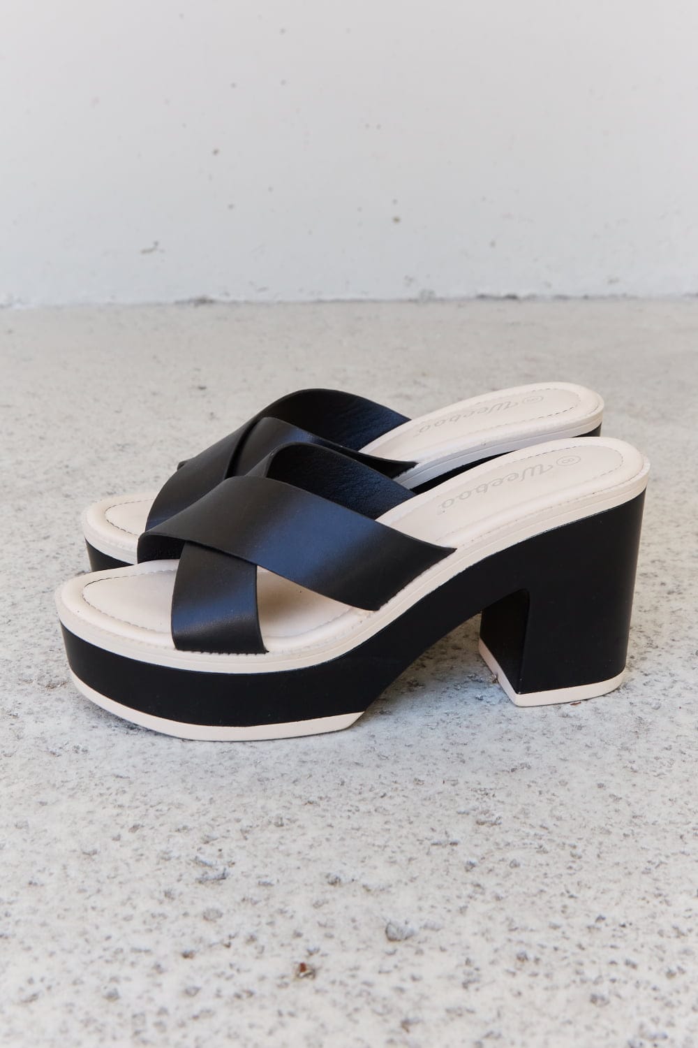Weeboo Weeboo Cherish The Moments Contrast Platform Sandals in Black