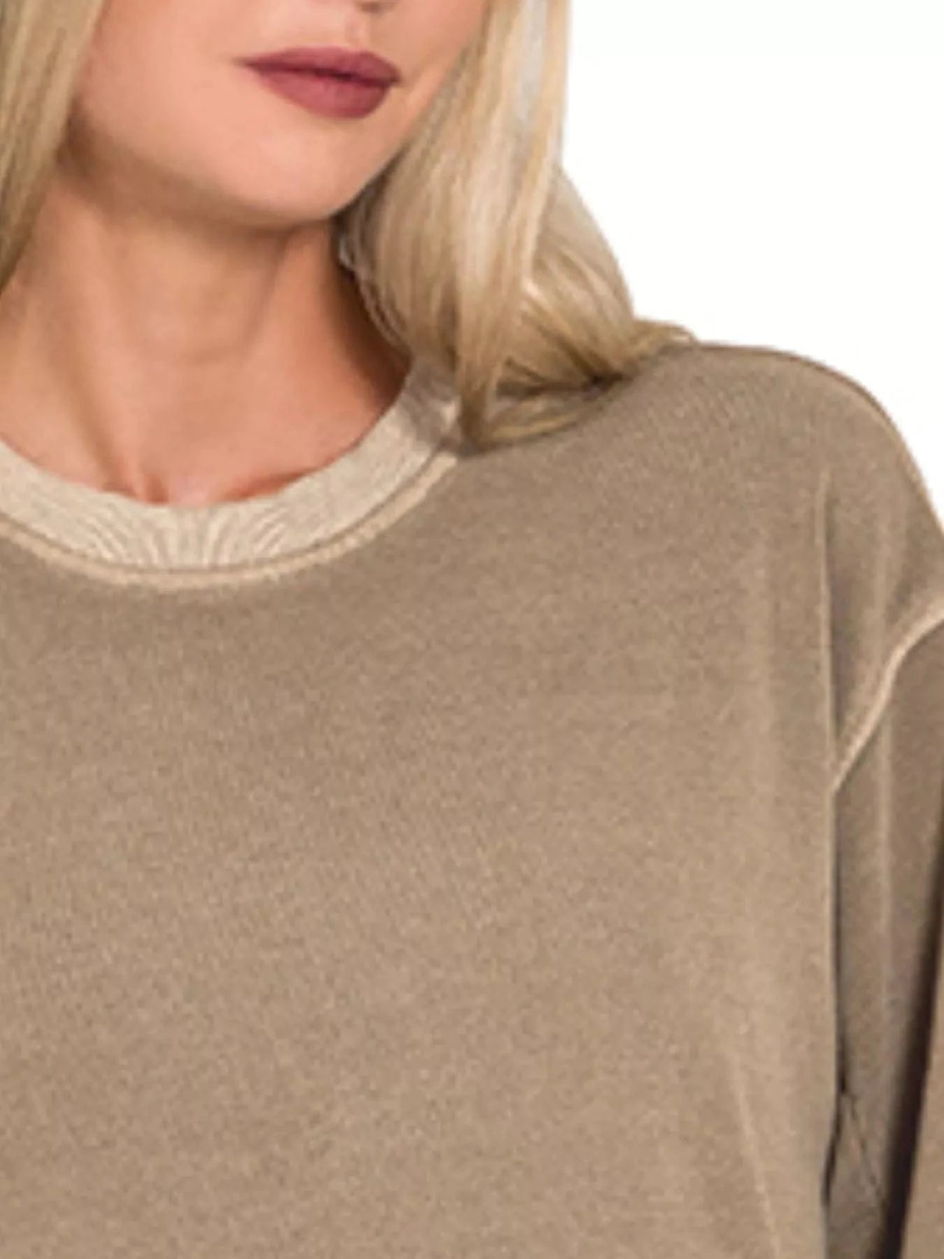 Zenana dresses Zenana Soft Fleece Pigment Dye Sweatshirts Dress