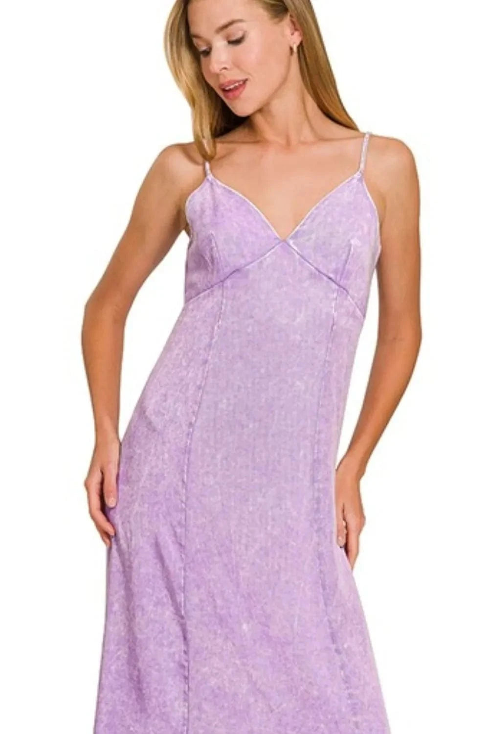 Zenana dresses Zenana Tencel Mineral Washed Maxi Dress