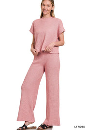 Zenana LT ROSE / S Zenana Sweater Boxy Top & Long Pants Set