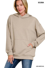 Zenana Sweatshirts & Hoodies Zenana Oversized Scuba Hoodie with Kangaroo Pocket