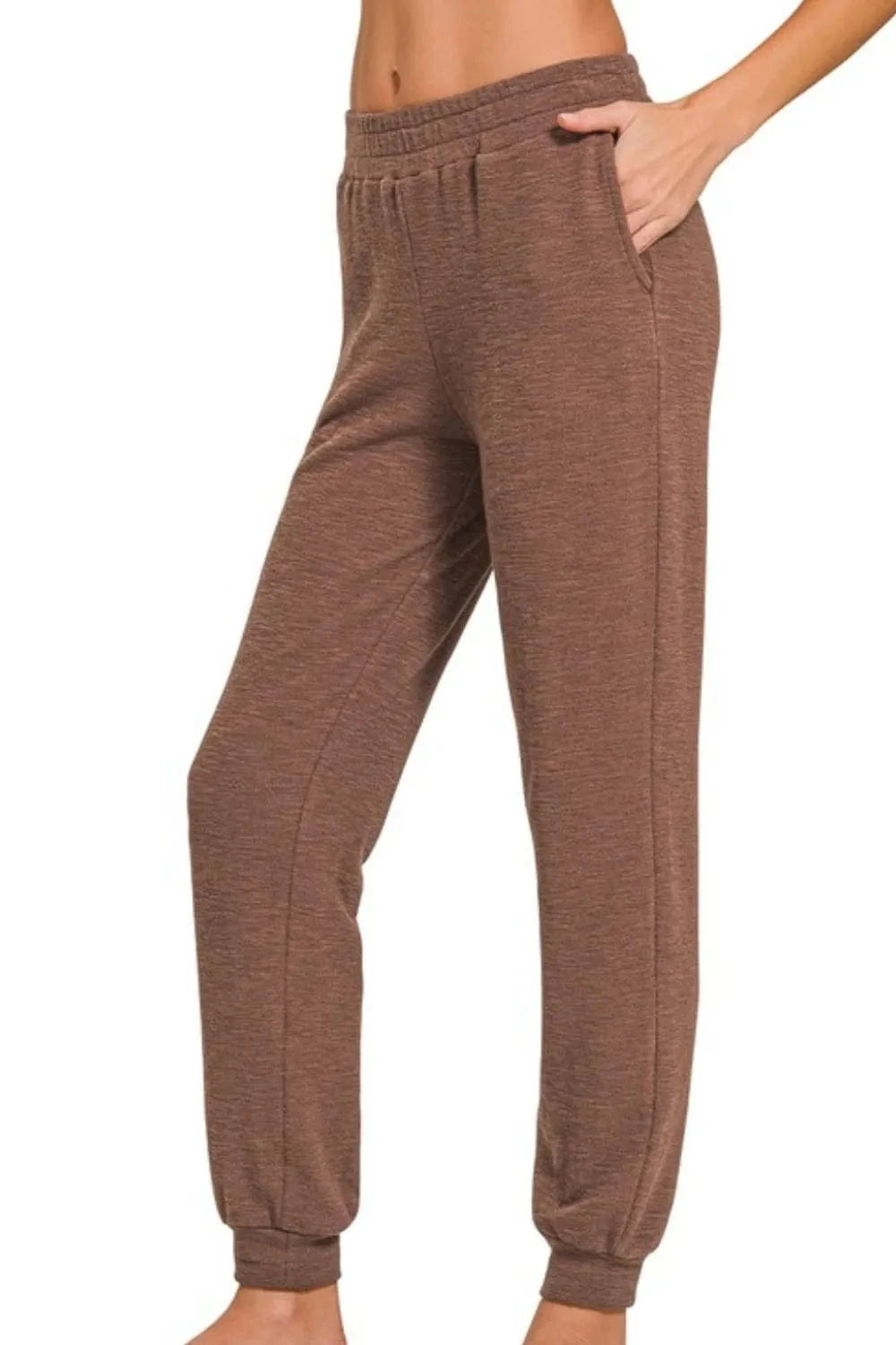 Zenana Zenana Cotton Slub Jogger Pants