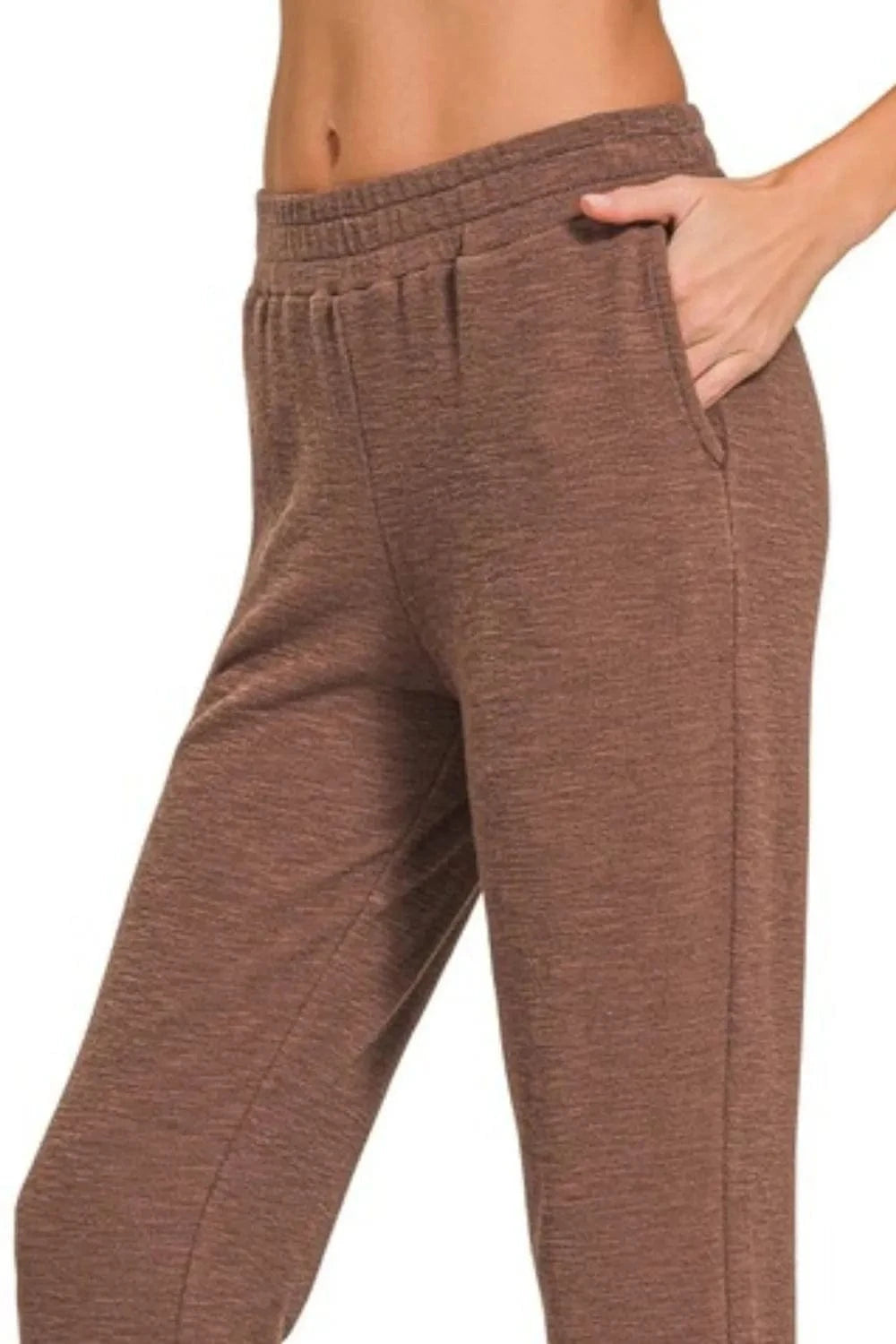Zenana Zenana Cotton Slub Jogger Pants