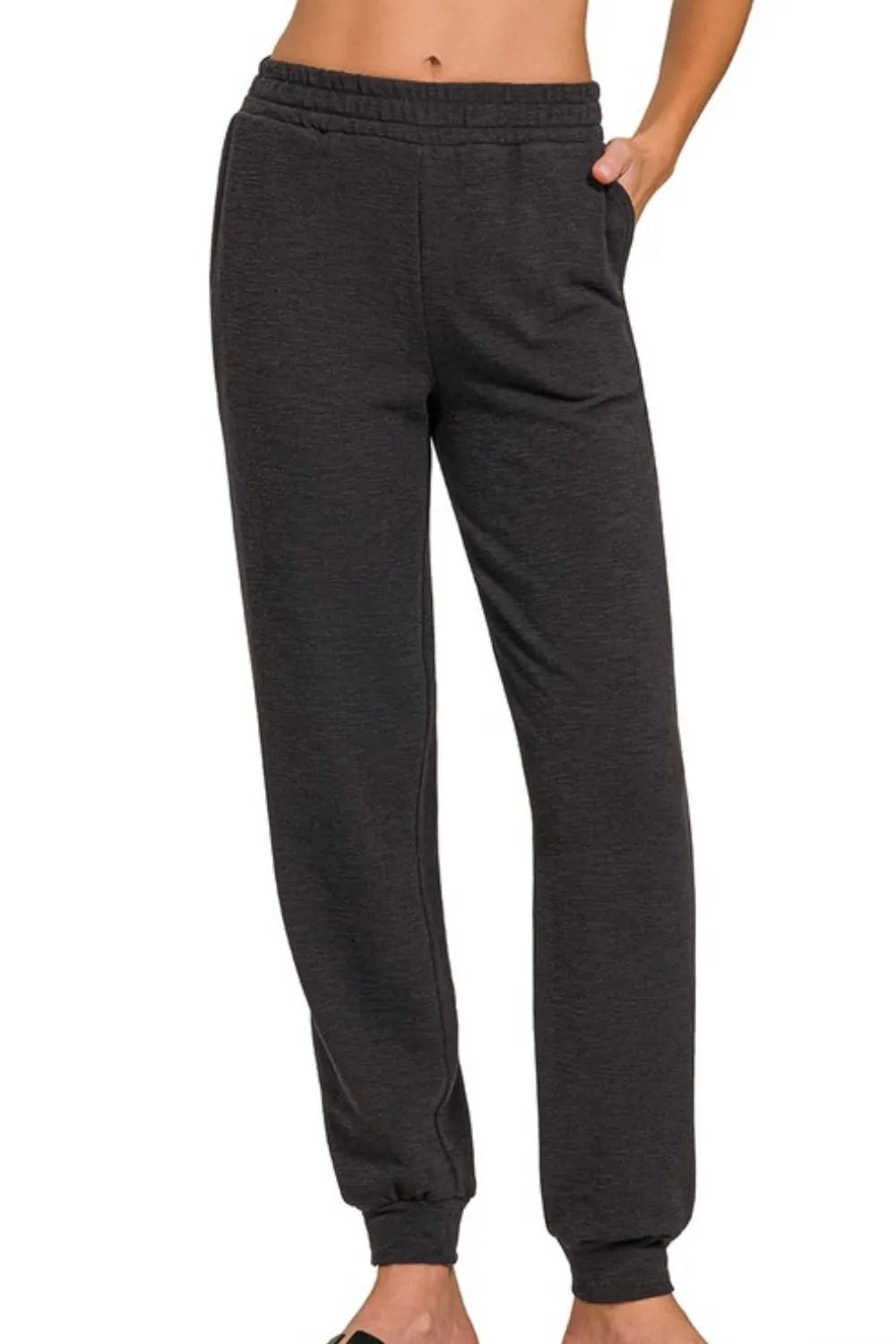 Zenana Zenana Cotton Slub Jogger Pants