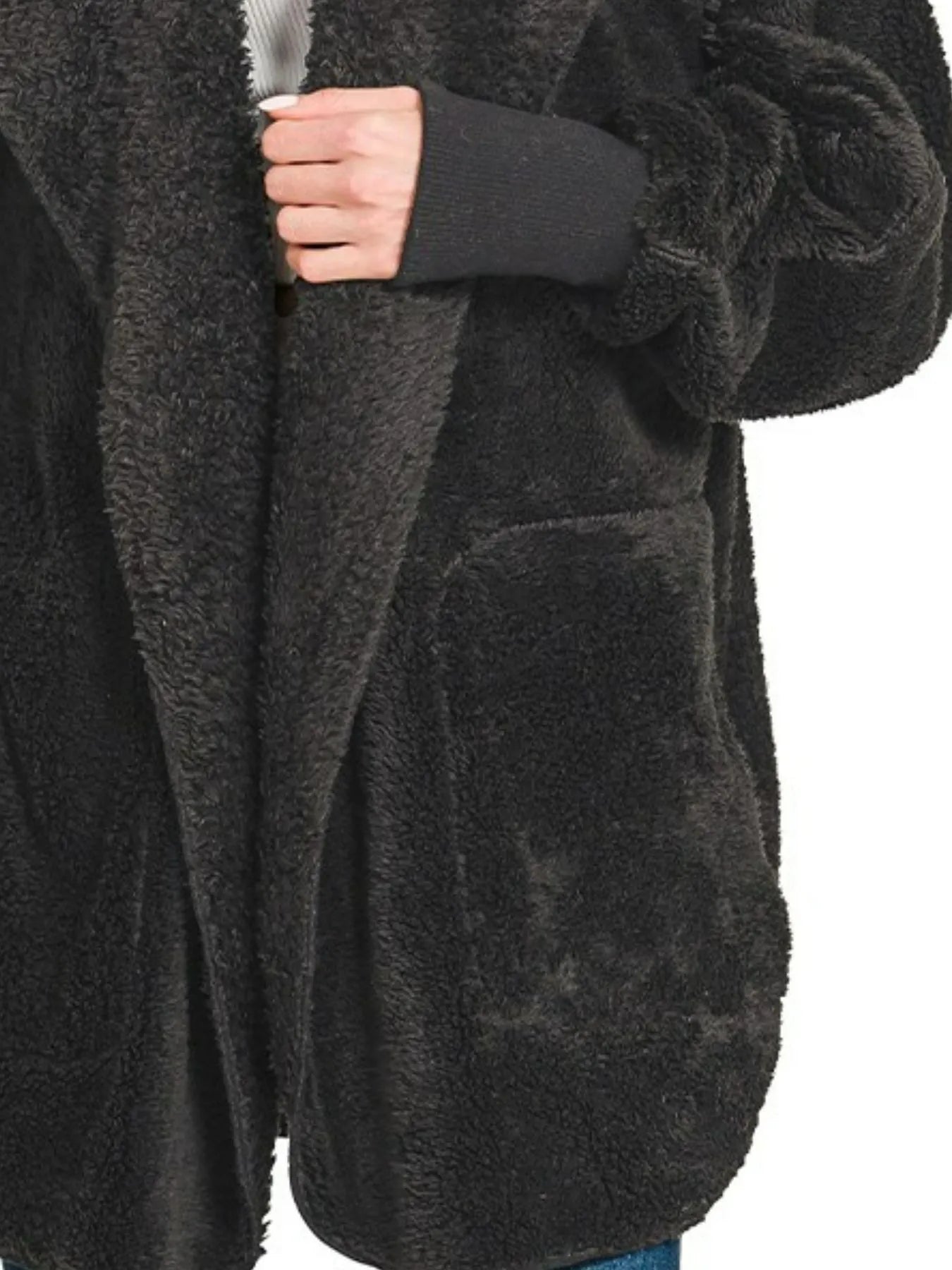 Zenana Zenana Hooded Faux Fur Jacket – Oversized Cozy Outerwear