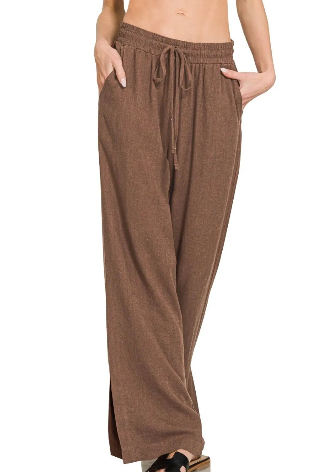Zenana Zenana Linen Drawstring Pants