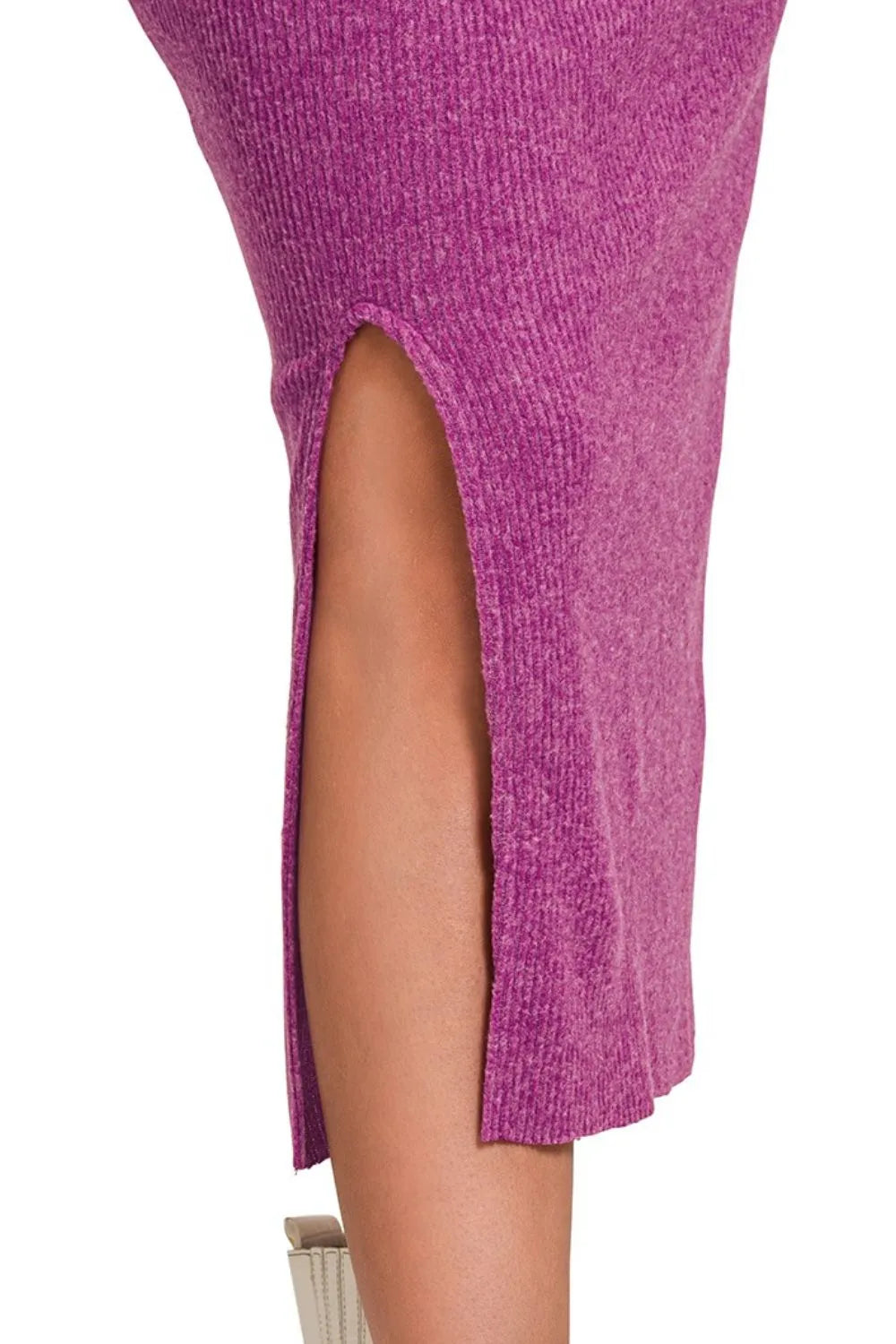 Zenana Zenana Ribbed Asymmetric Hem and Sleeve Top & Skirt Set